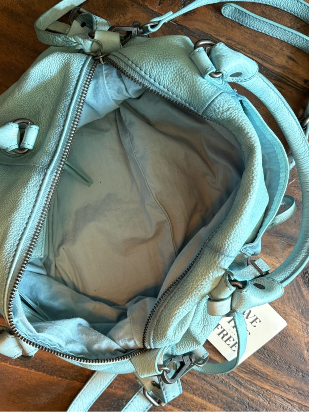 FREE PEOPLE Washed Sail Baby Emerson Handbag Purse - Picture 6 of 7